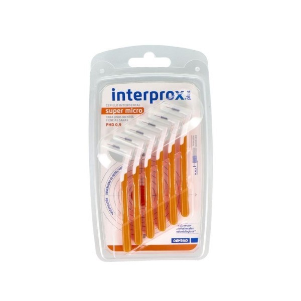 Cepillo Interdental Interprox Plus S-Micro Angu 0.9 Naranja 6 U