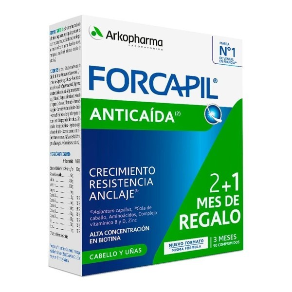 Forcapil Anti-Caida Del Cabello 2+1 Mes Gratis 90 Comp