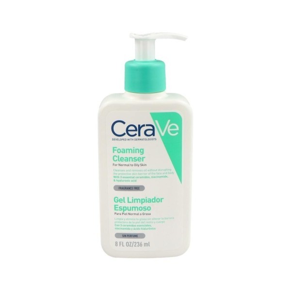 GEL LIMPIADOR ESPUMOSO CERAVE 1 ENVASE 236 ml
