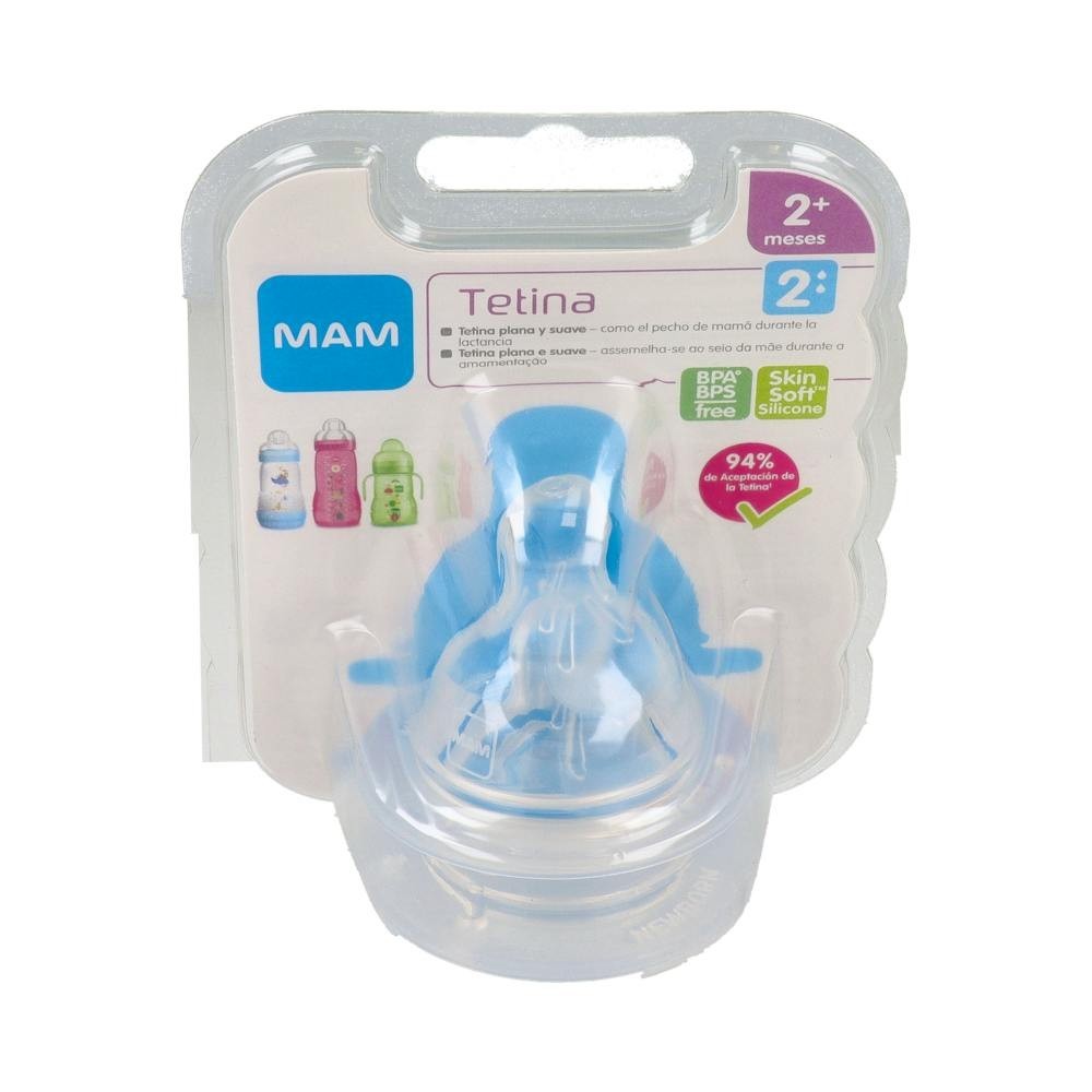 TETINA SILICONA FLUJO MEDIO MAM TEAT 2 + 2 MESES