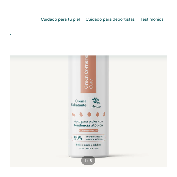 CREMA HIDRATANTE AVENA GREEN CORNERSS 1 BOTELLA 280 ml