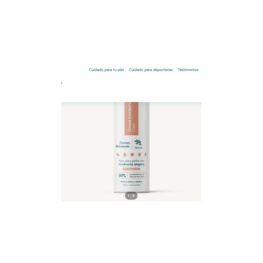 CREMA HIDRATANTE AVENA GREEN CORNERSS 1 BOTELLA...